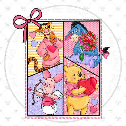 Pooh Valentines PNG