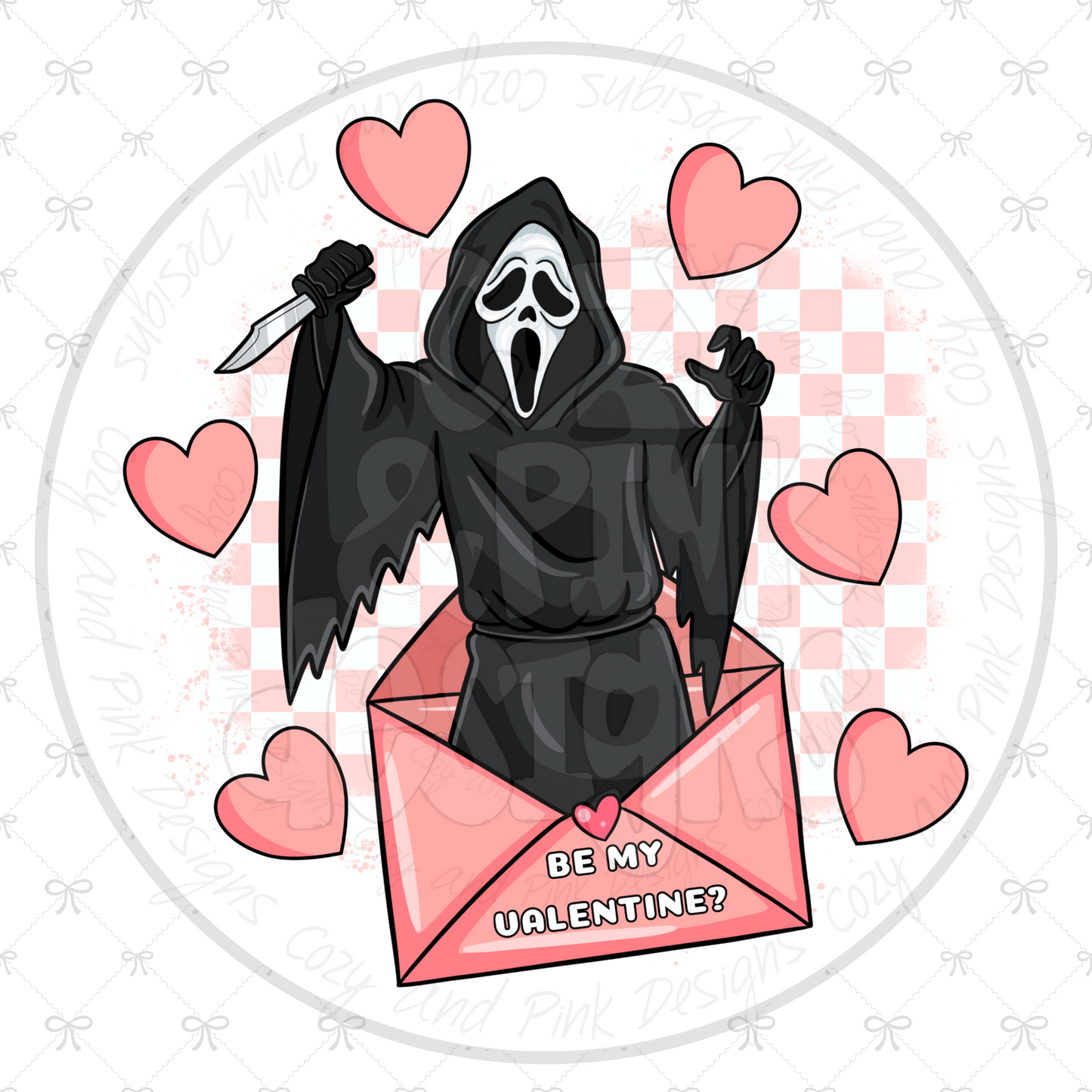 Ghost face Valentines PNG