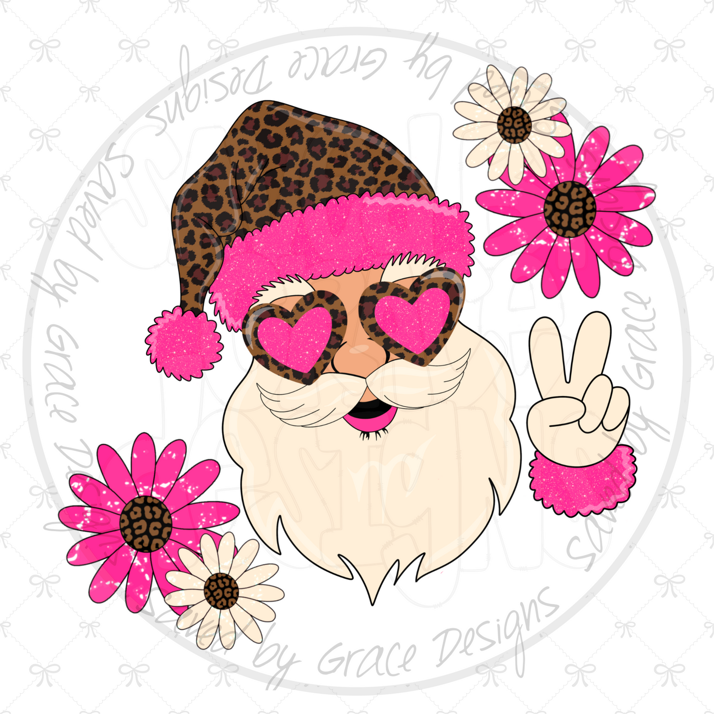 Leopard Santa PNG