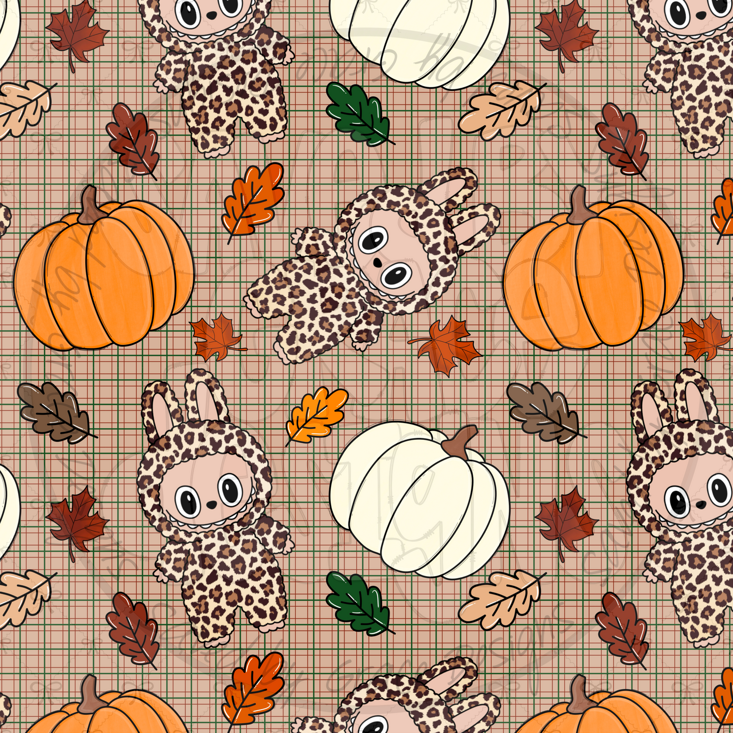 Fall Labubu Seamless