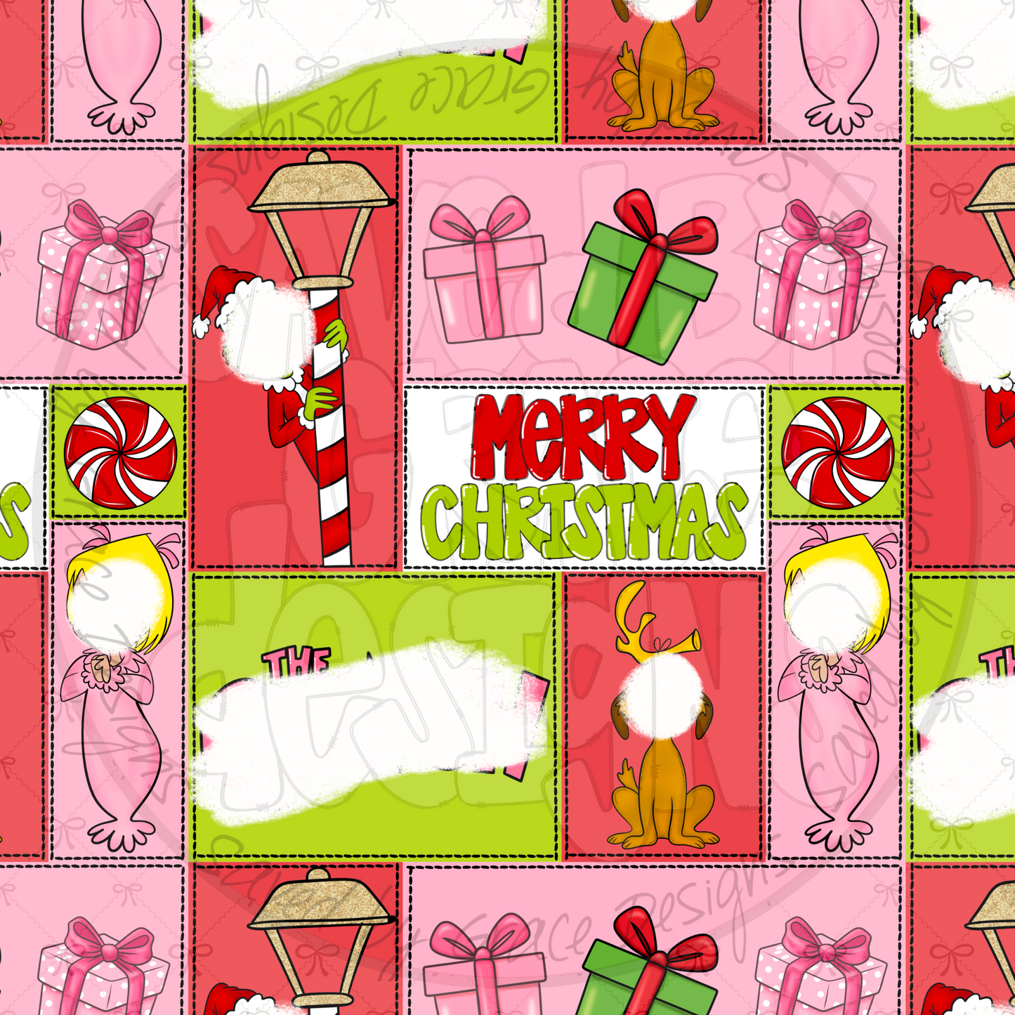 Green Guy Collage Seamless