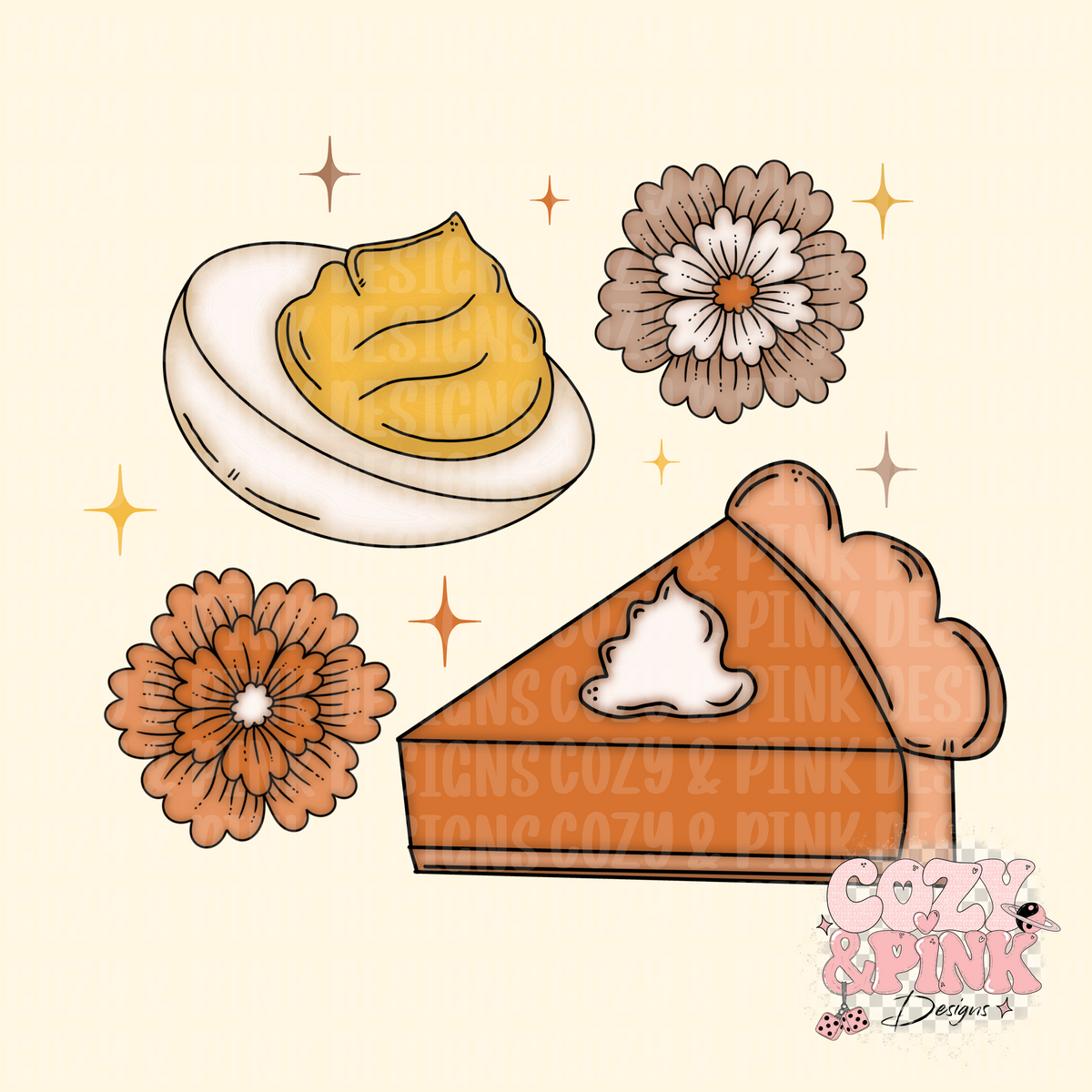 Deviled eggs & Pie PNG