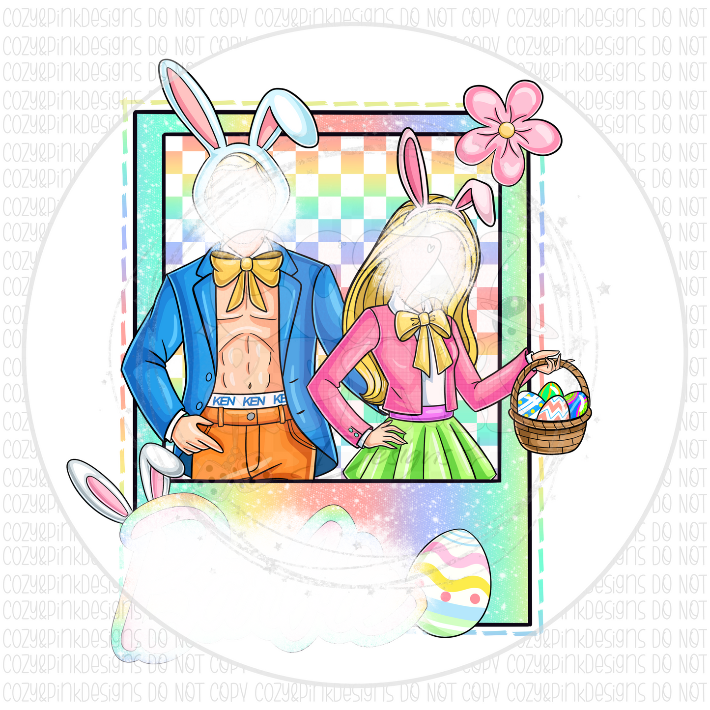 Barbie and Ken easter PNG